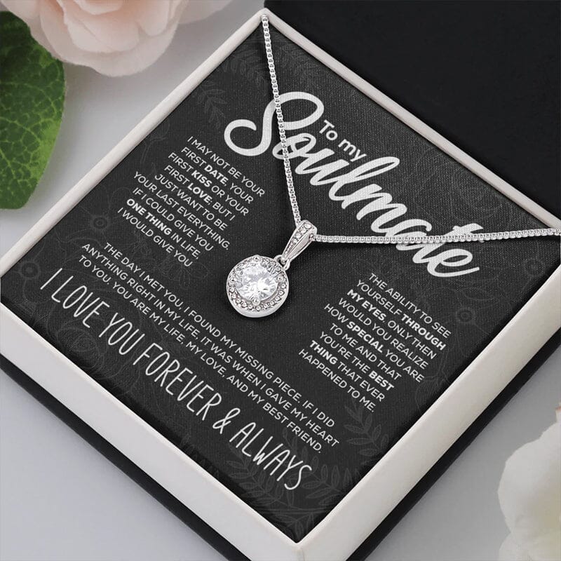 Aan mijn soulmate sprankelende ronde ketting