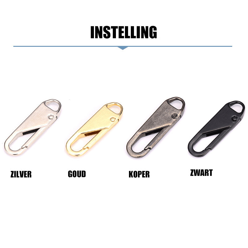 Universele metalen ritssluiting
