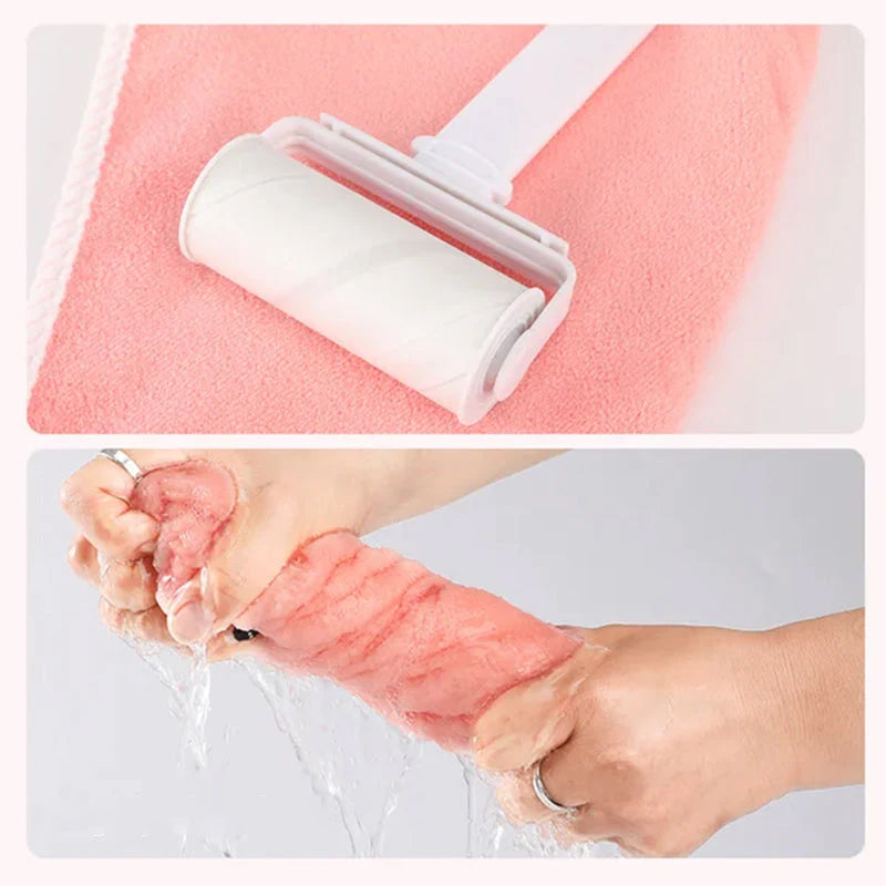 Dubbellaags koraalfluwelen sneldrogende haarkap