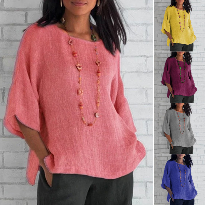 Solid Color Loose Simple T-Shirt