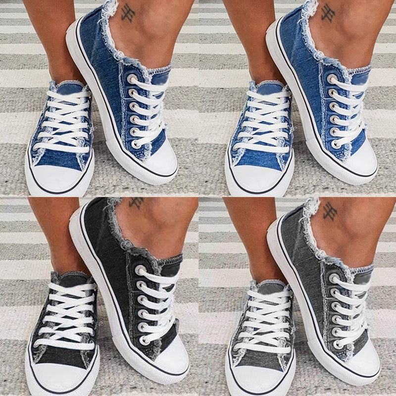 Denim canvas schoenen