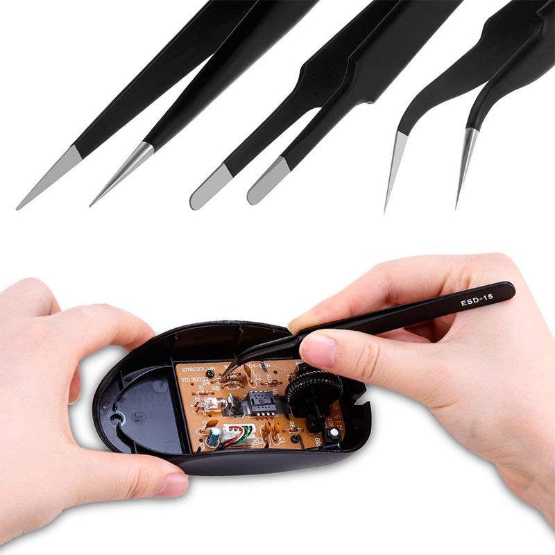 Precisie roestvrijstalen pincet (10 stuks)