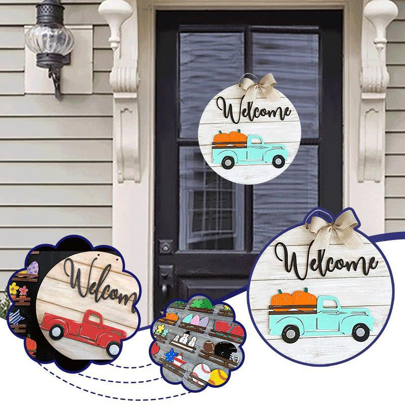 Verwisselbaar vintage welkomst bord