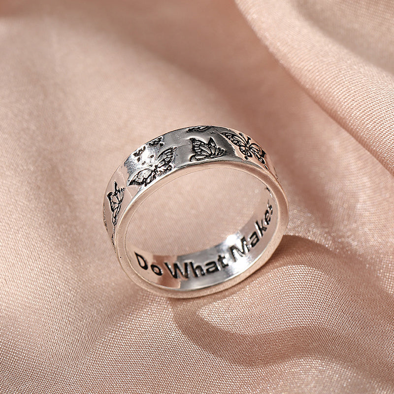 Retro vlinder ring