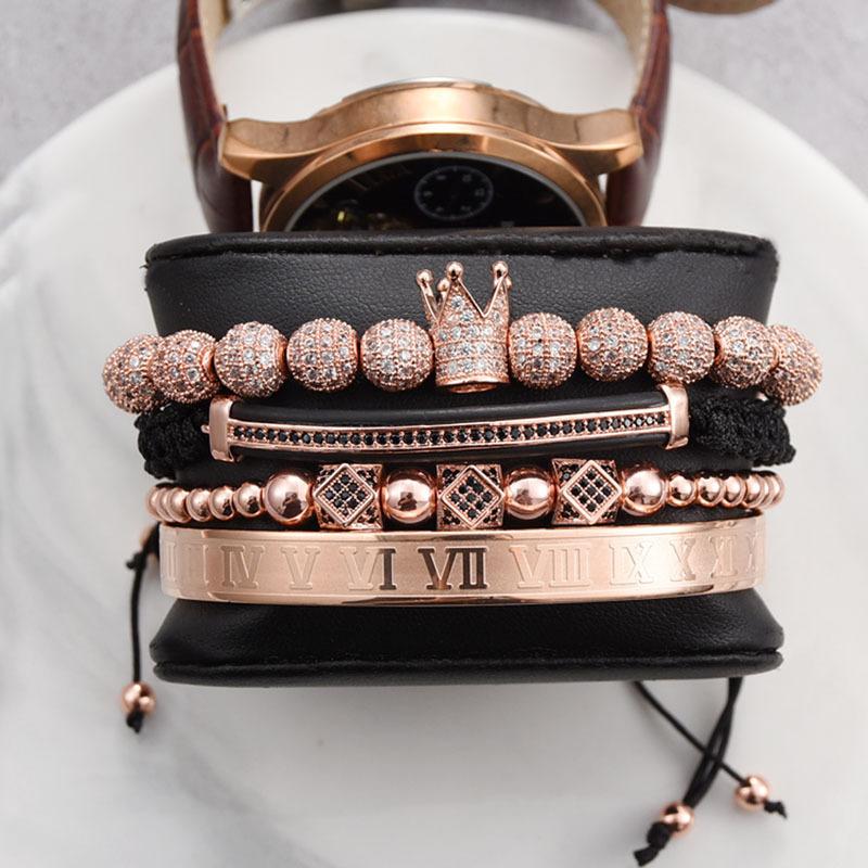 Zirkoon kroon combinatie vierdelige armbanden