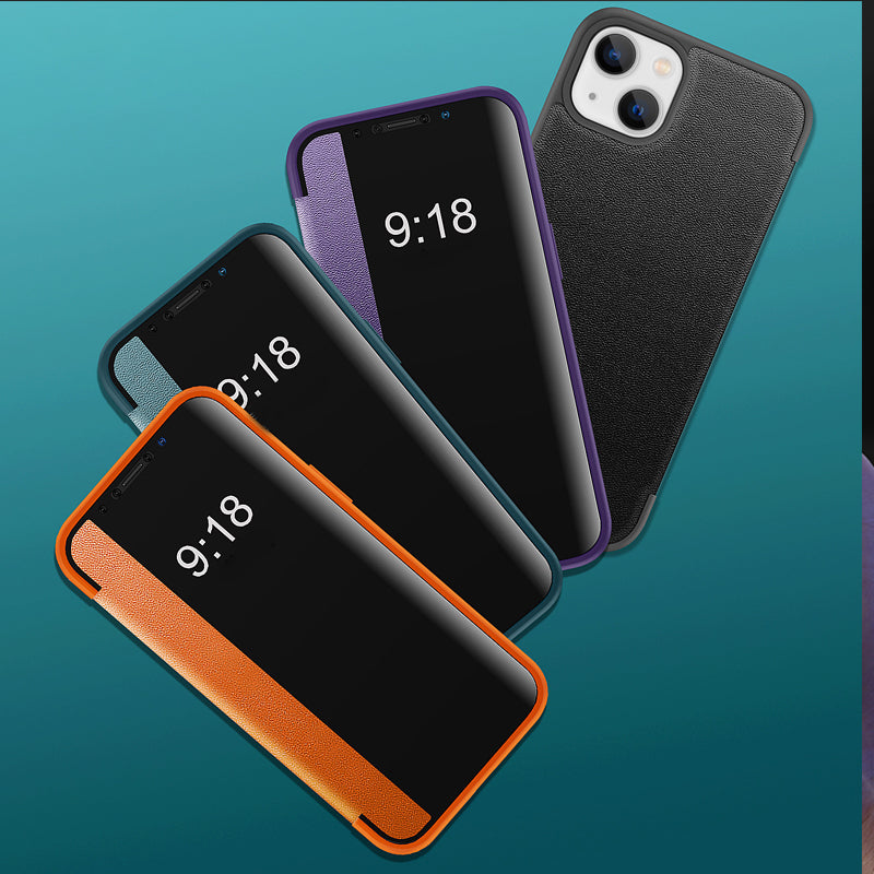 Business Series View Window Flip Folio lederen hoes