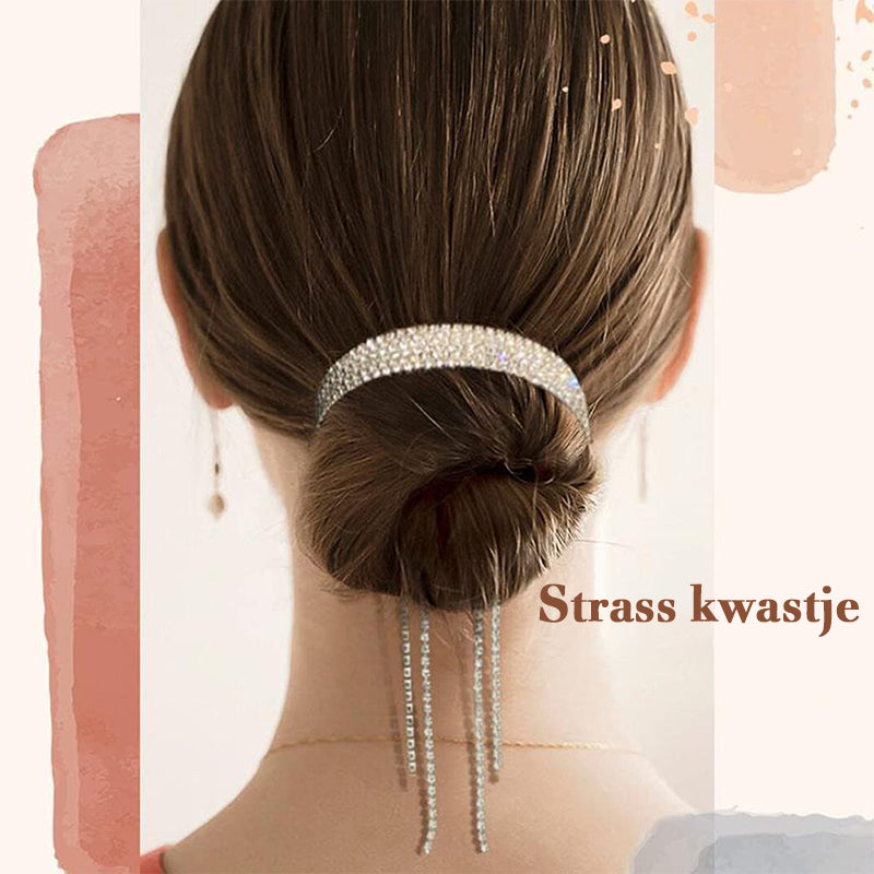 Elegante Hoofdtooi Met Strass Pom Pom
