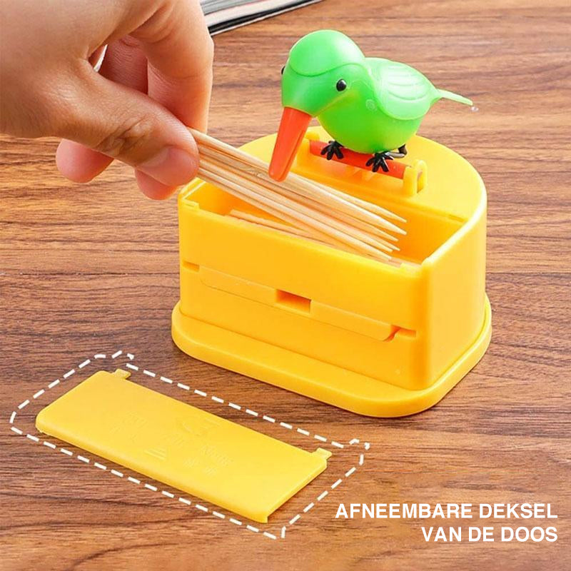 Creatieve automatische tandenstokerdoos Cartoon Vogel