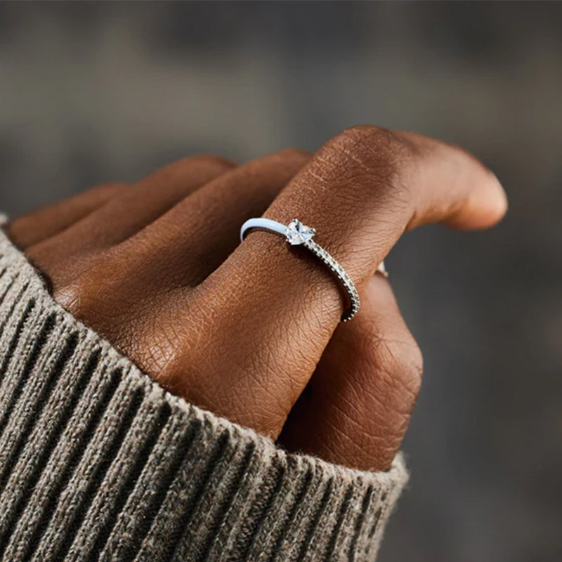 Aan mijn dochter - Gesneden Halve Emaille Ring