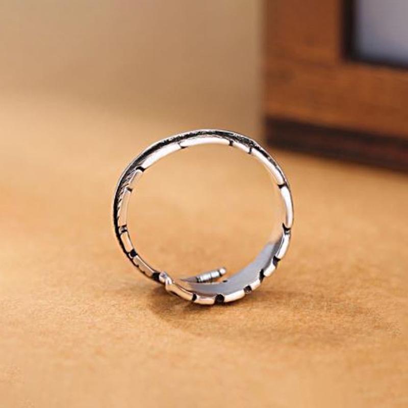 Vintage veren open ring