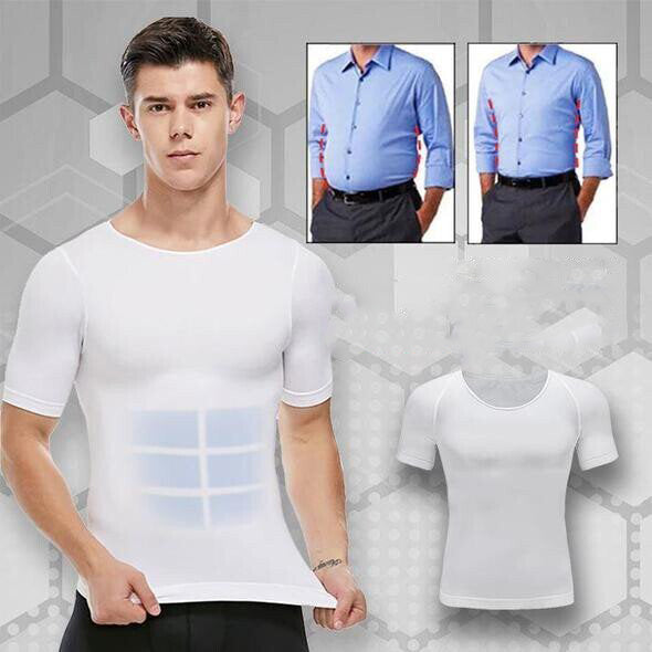 Lichaamsvormend T-shirt met korte mouwen voor heren
