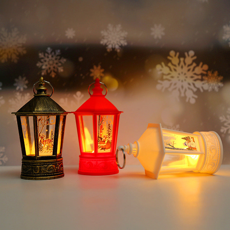 Christmas Ornament Chandelier LED Candle Pumpkin Lantern