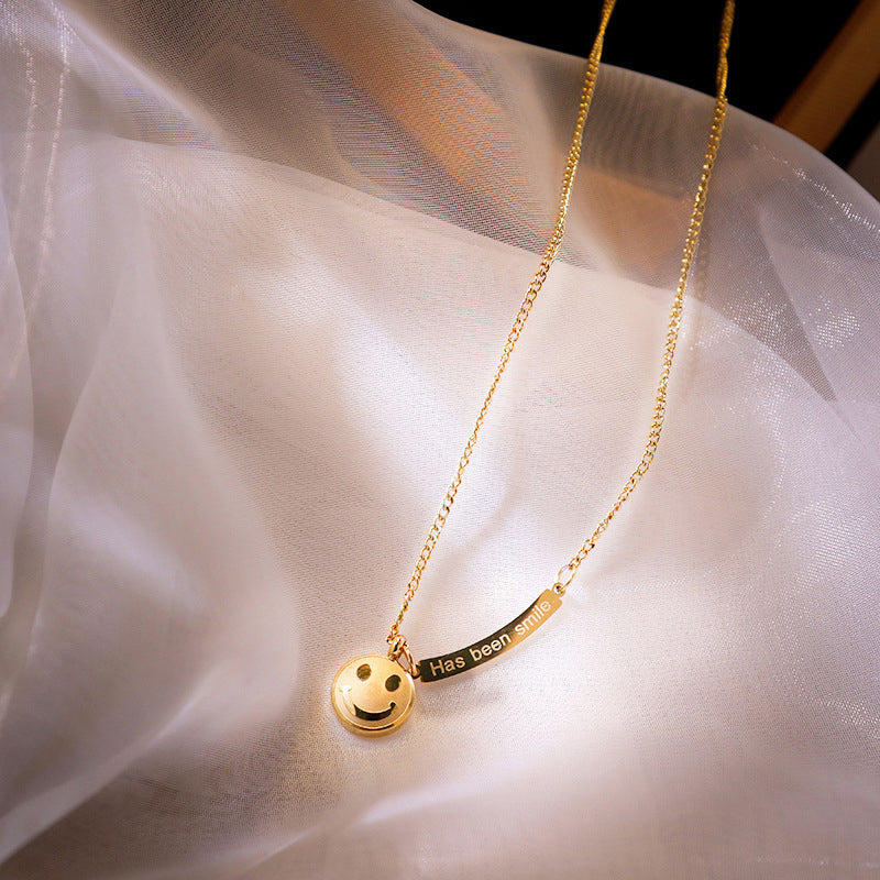 Geometrische smiley ketting