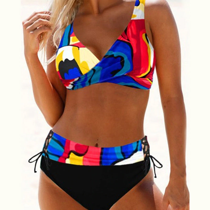 Kleurrijk bikini-zwempak