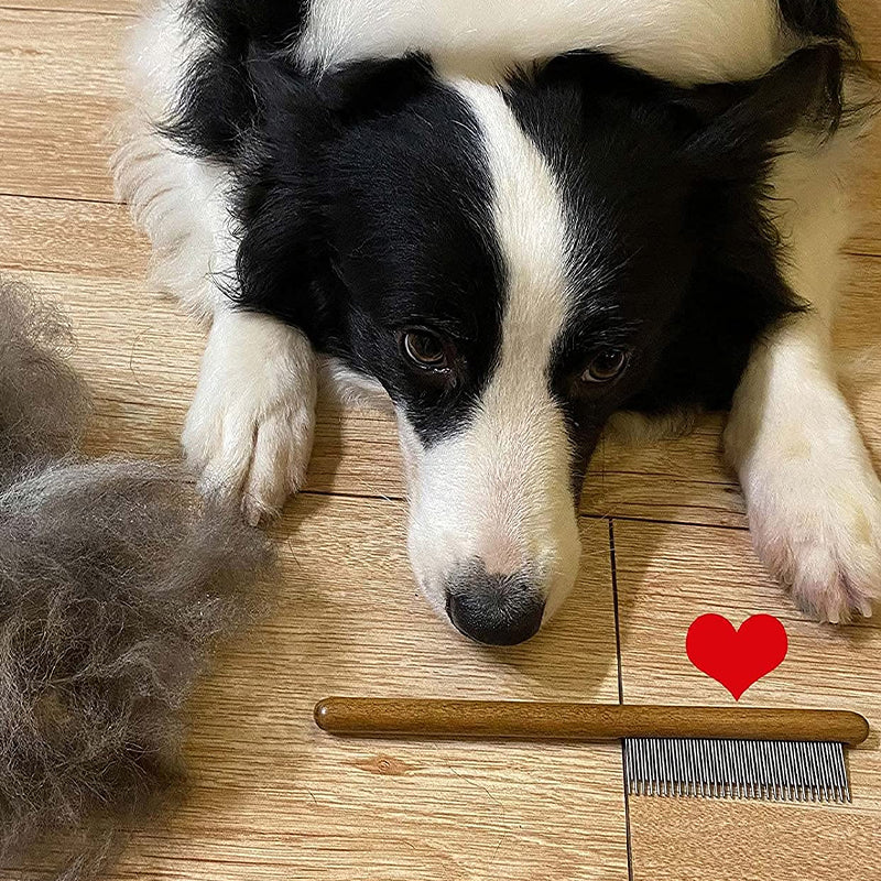 Pet Knot Comb met houten handvat