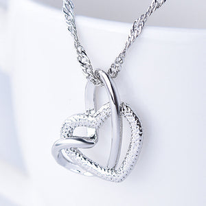 Frosted Dubbele Hart Ketting