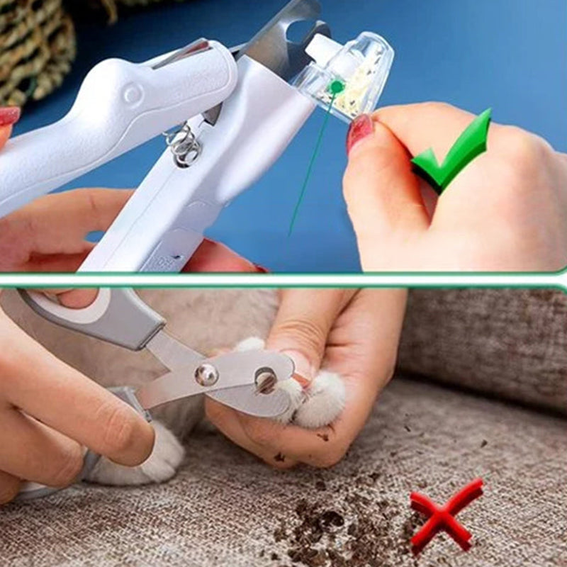 Nagelknipper voor huisdieren met LED-lampje en nagel opberg doos