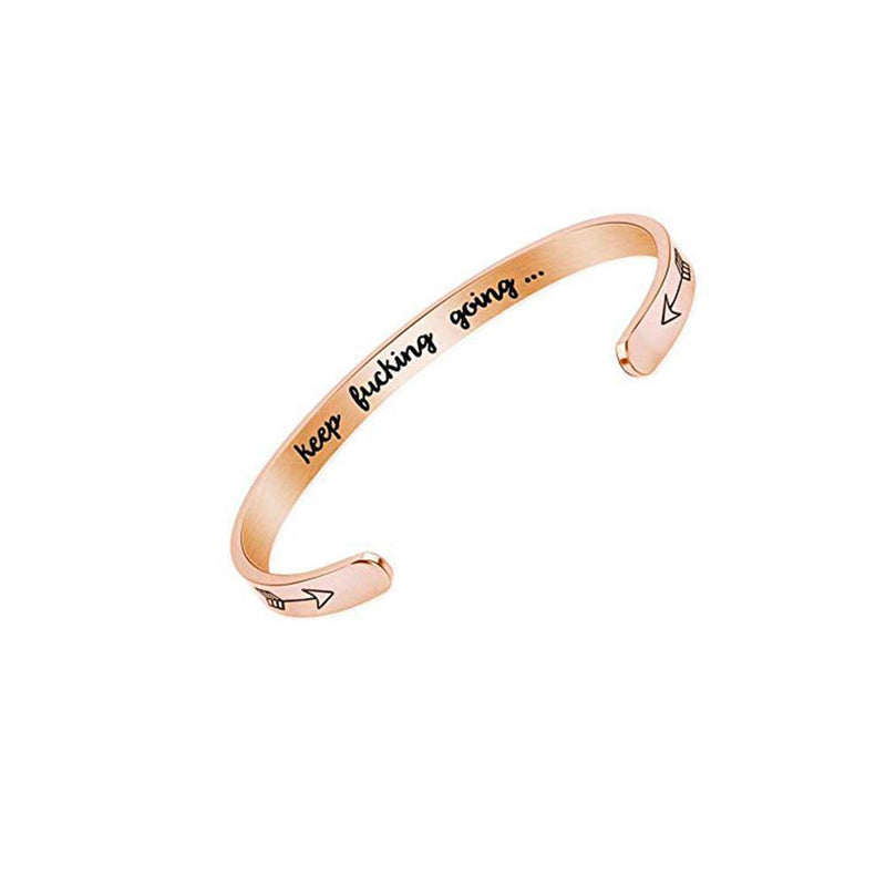 Innerlijke gegraveerde inspirerende manchet armband Bangle