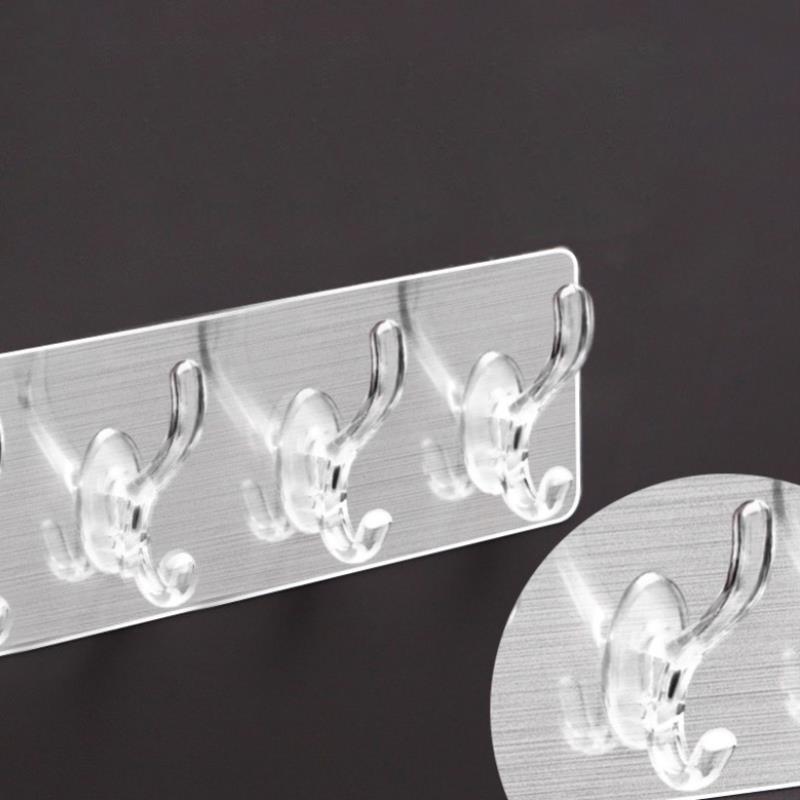 Transparent adhesive 5 hooks