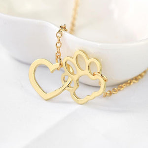 Hond poot hart hanger ketting