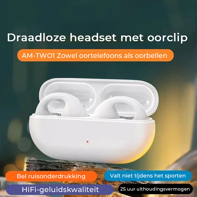 Draadloze Oorclip Beengeleidende Hoofdtelefoon