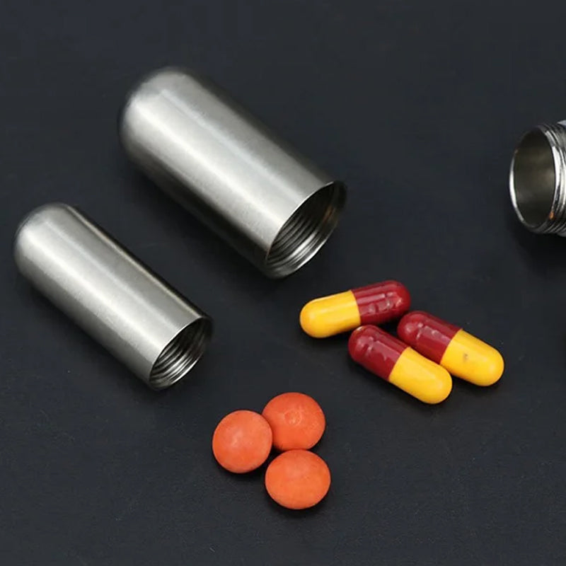 Pillendoosje van roestvrij staal