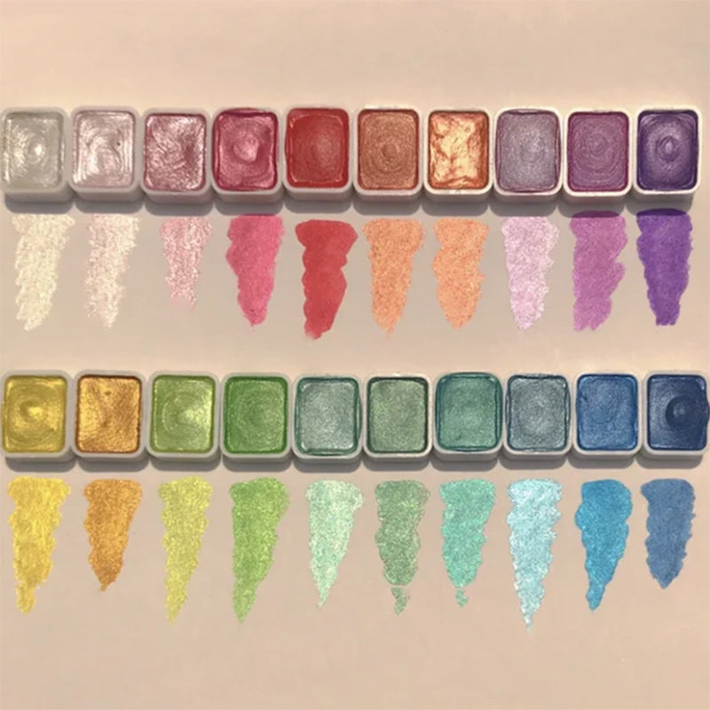 20 kleuren aquarelverfset