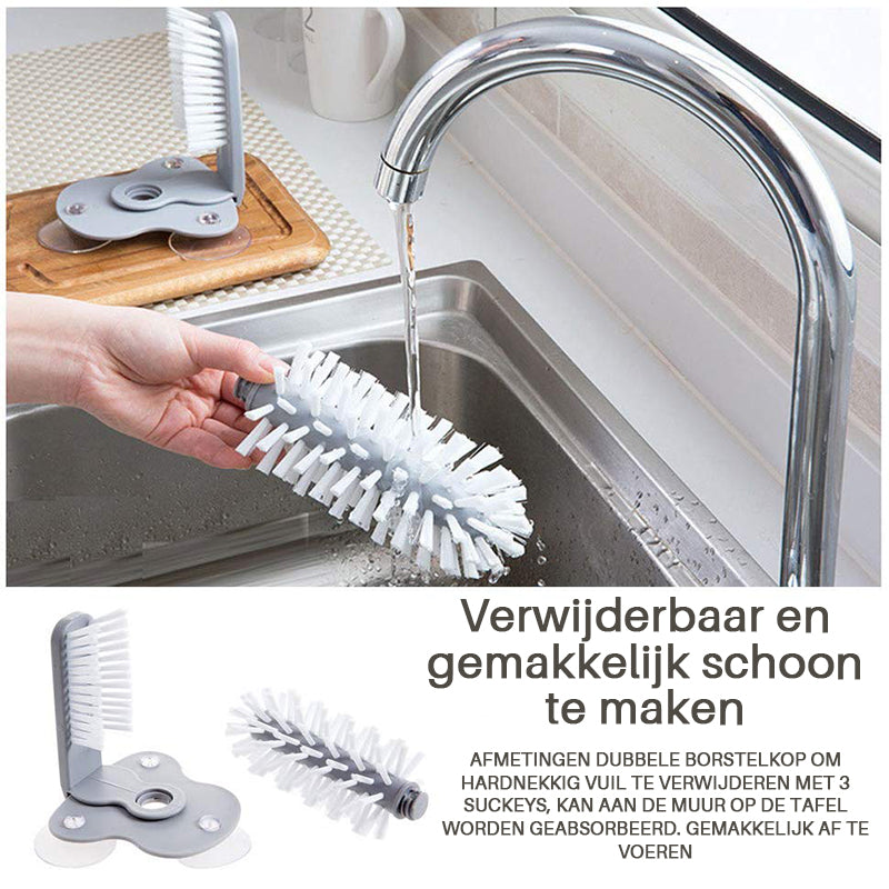 Luie dubbelzijdige bekerreiniger