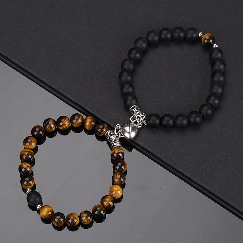 Kralenarmbanden met magnetische hartvorm
