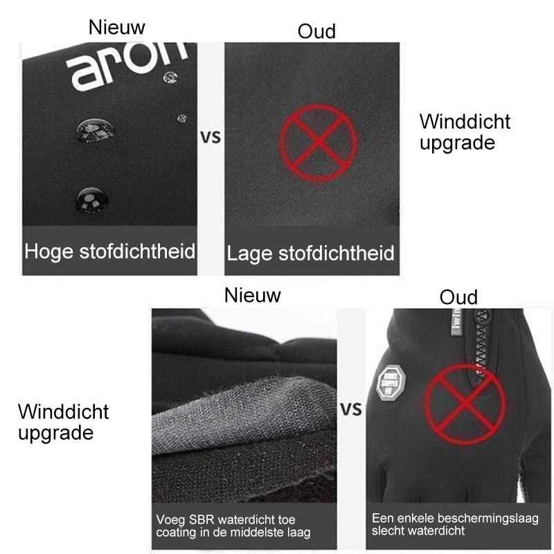 Warme waterdichte handschoenen met touchscreen