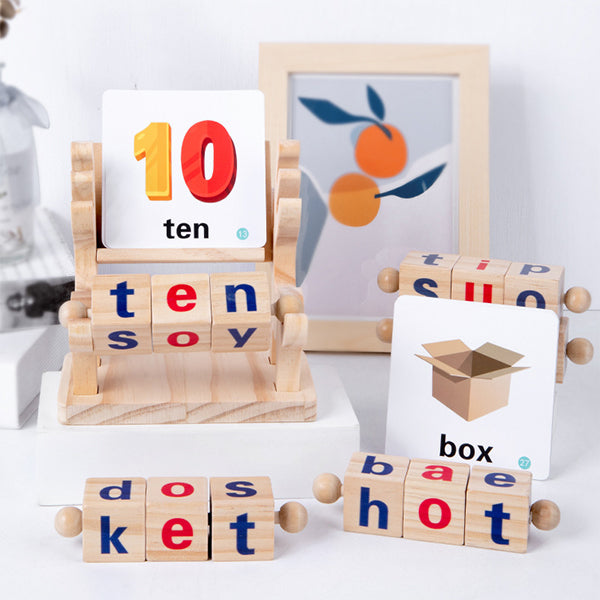 Houten leesblokken CVC Sight Words Game