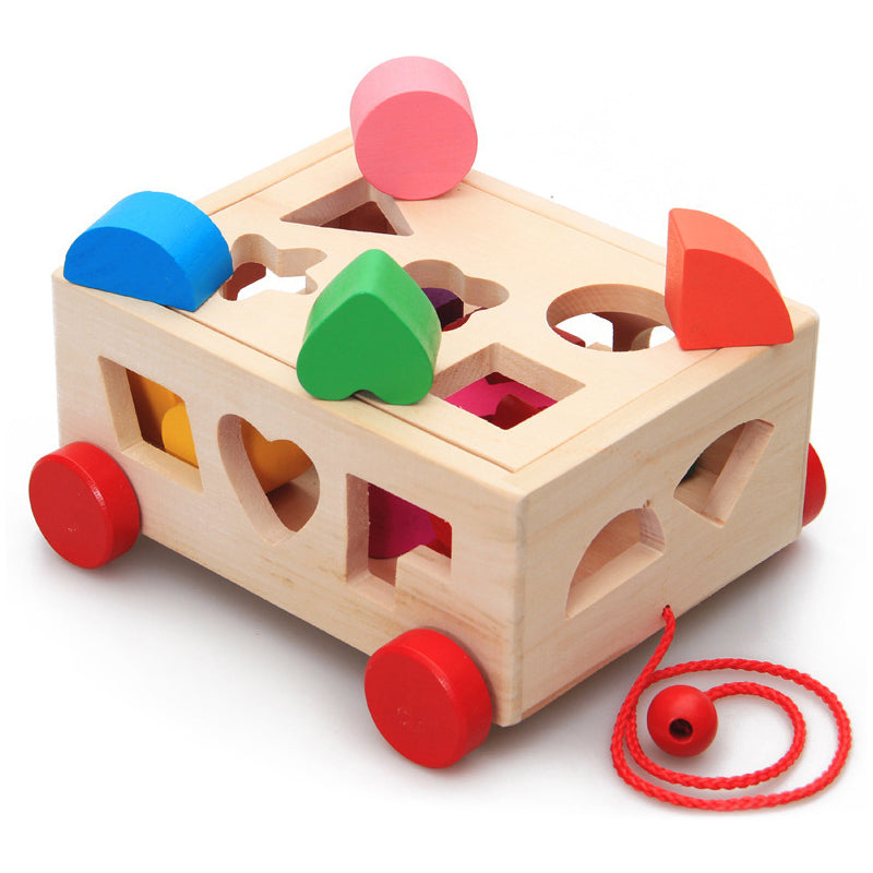 De Cube Car Houten Speelset (15 Vormen)