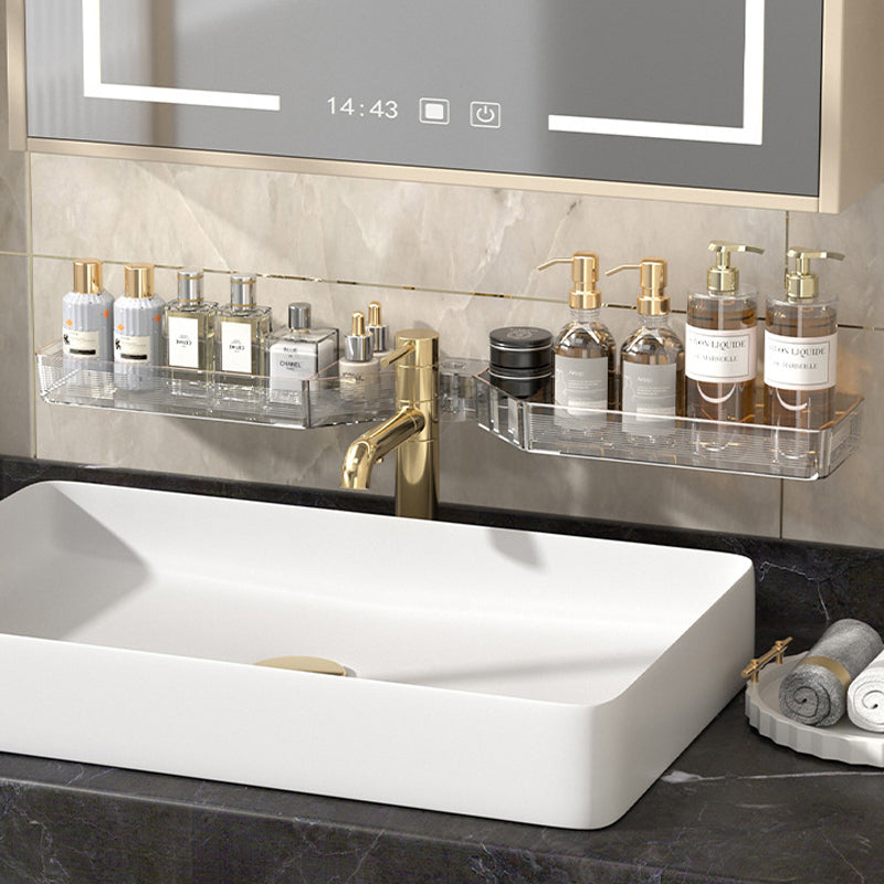 Aan de muur gemonteerde hoekplank zonder ponsen