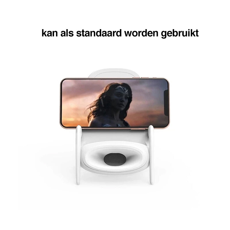 Draagbare mini-stoel draadloze oplader voor alle telefoons