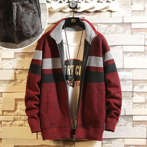 Gebreid vest van fleece met volledige rits voor heren