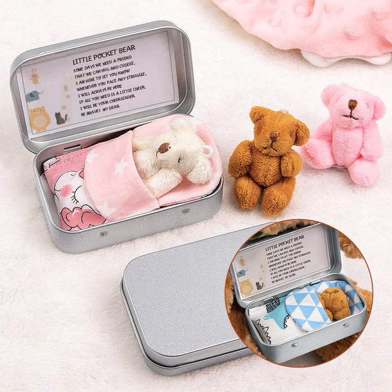 Teddybeer in een blikken doos