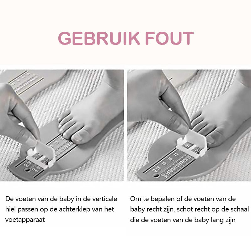 Meetapparaat voor babyvoetlengte