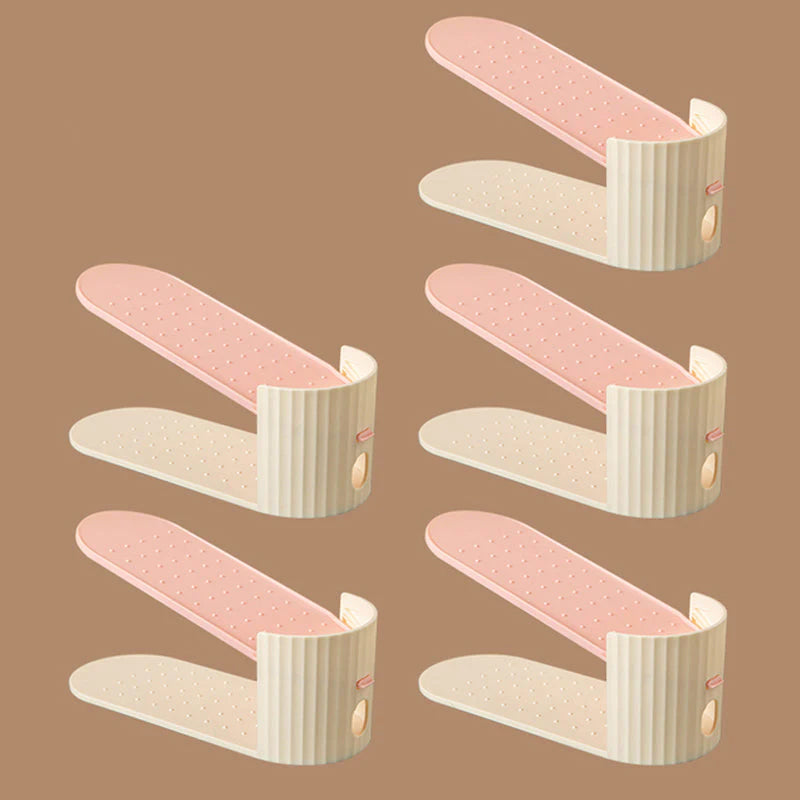 Dubbellaags verstelbaar schoenenrek