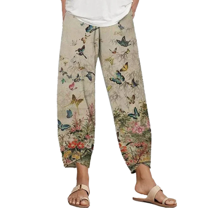 trainingsbroek met vlinderprint