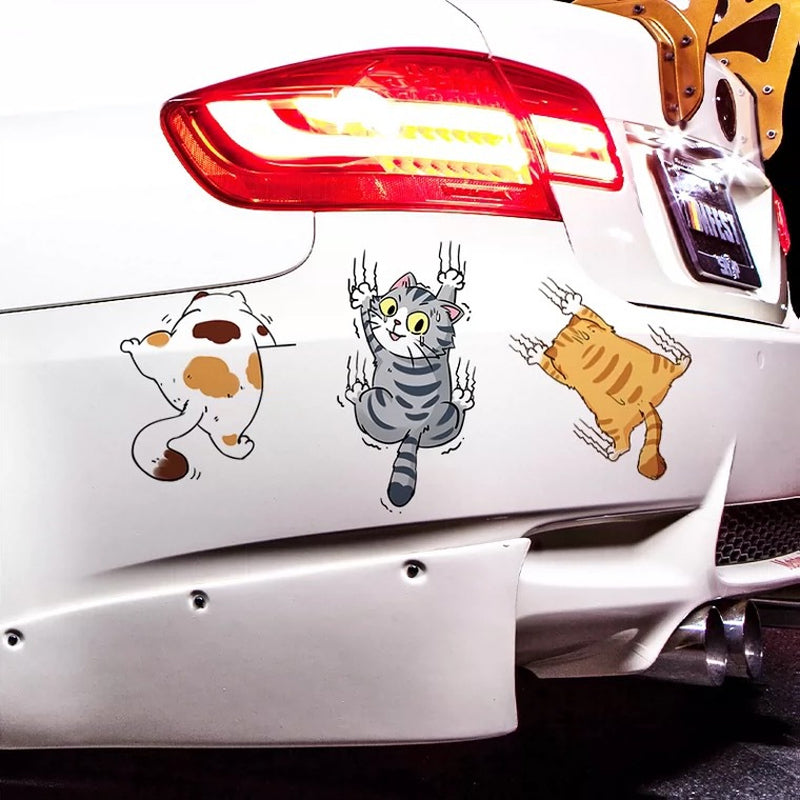 Leuke Kat Cartoon Auto Stickers