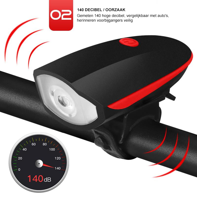 Fiets USB-oplaadhoorn voorlicht