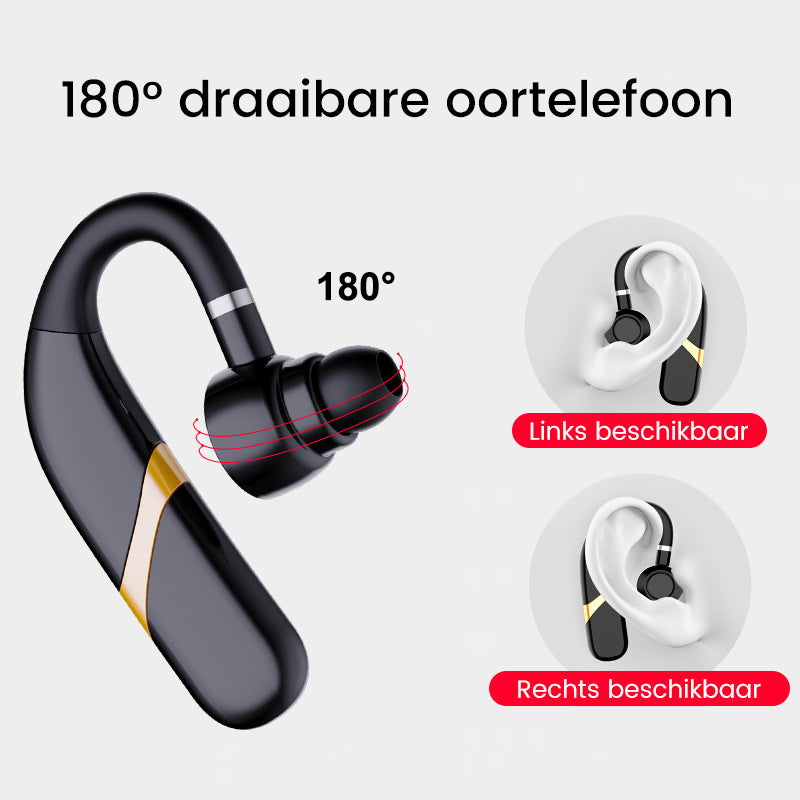 Draadloze Bluetooth-koptelefoon met oorhaak