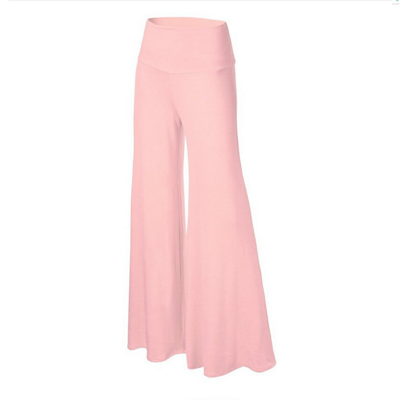 Casual gedrapeerde broek met hoge taille en wijde pijpen