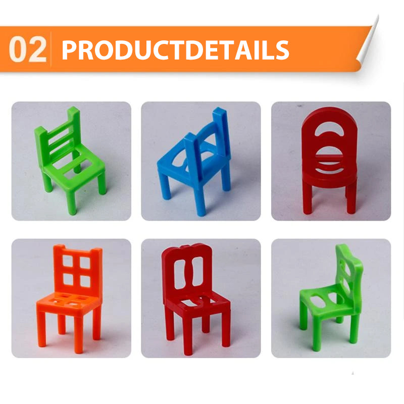 Stoelen Stapelen Toren Evenwichtsspel
