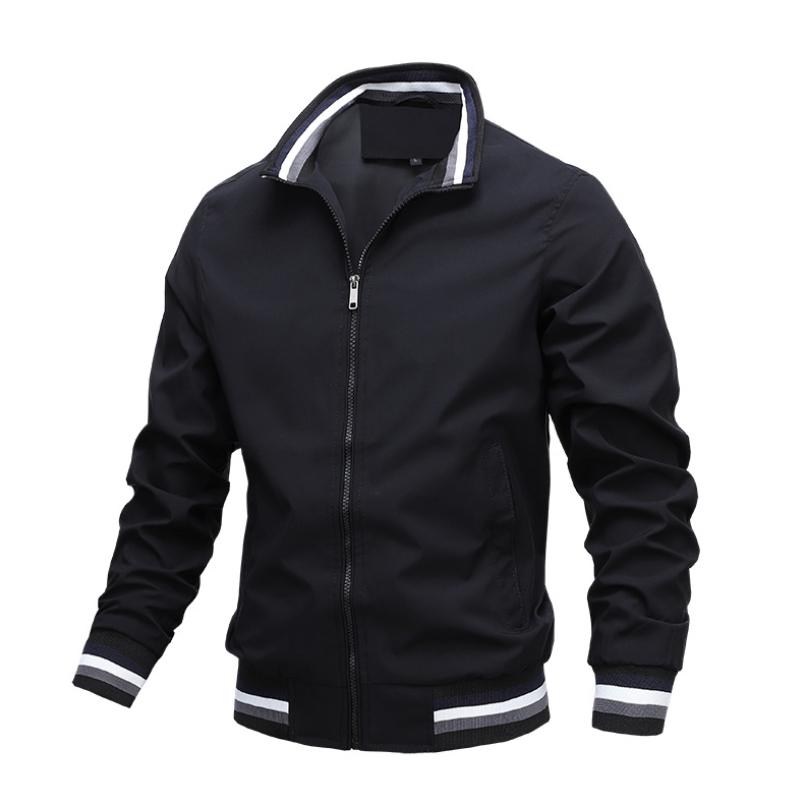 Casual jack voor heren in effen kleur