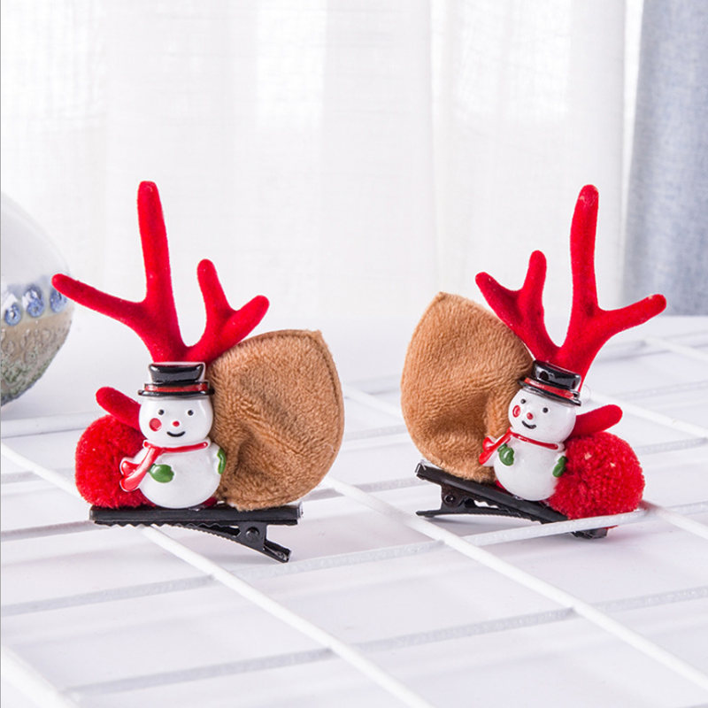 Kerstmis Nieuw gewei pluche haarspelden