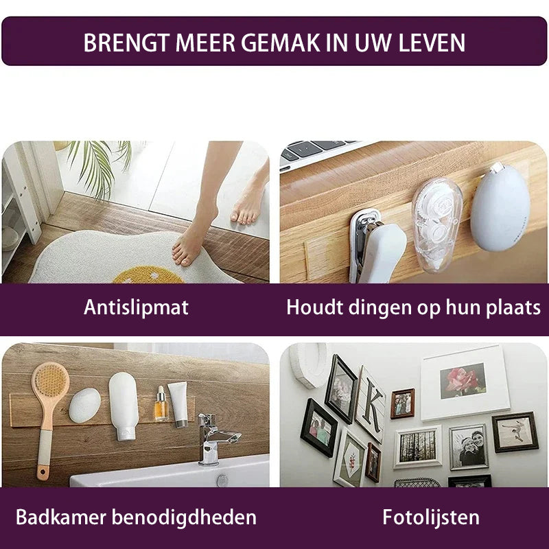 Herbruikbare Multifunctionele Dubbelzijdige Plakband