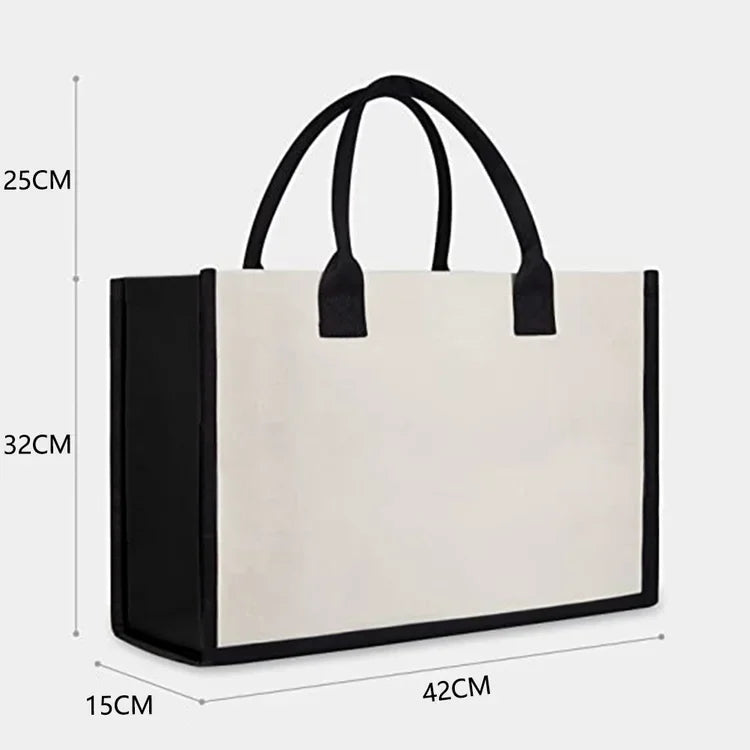Brief Canvas Tas Vrouwen Hit Kleur Eenvoudige Schouder Shopping Tote Handtas