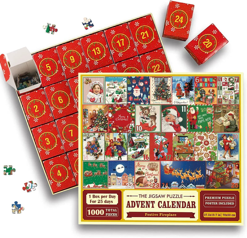 Kerst adventskalender puzzel 1000 stuks
