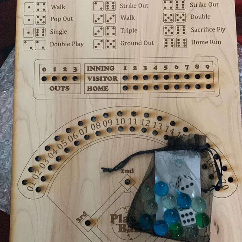 Honkbal dobbelstenen bordspel